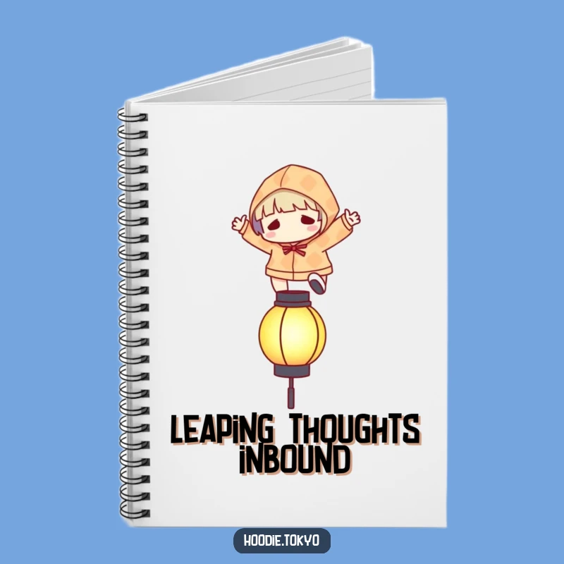 Funny Leaping Character Notebook: Patterned Hoodie Journal, Glowing Ideas