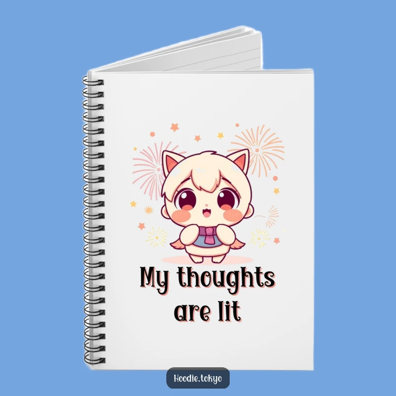 Funny Notebook: Kawaii Fireworks Fan, Jot Down Exciting Ideas, Ideal Gift