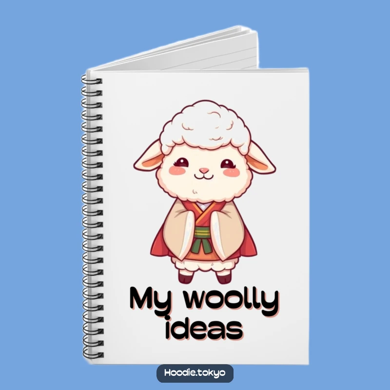 Funny Sheep Kimono Notebook - Jot Down Notes with Graceful Style