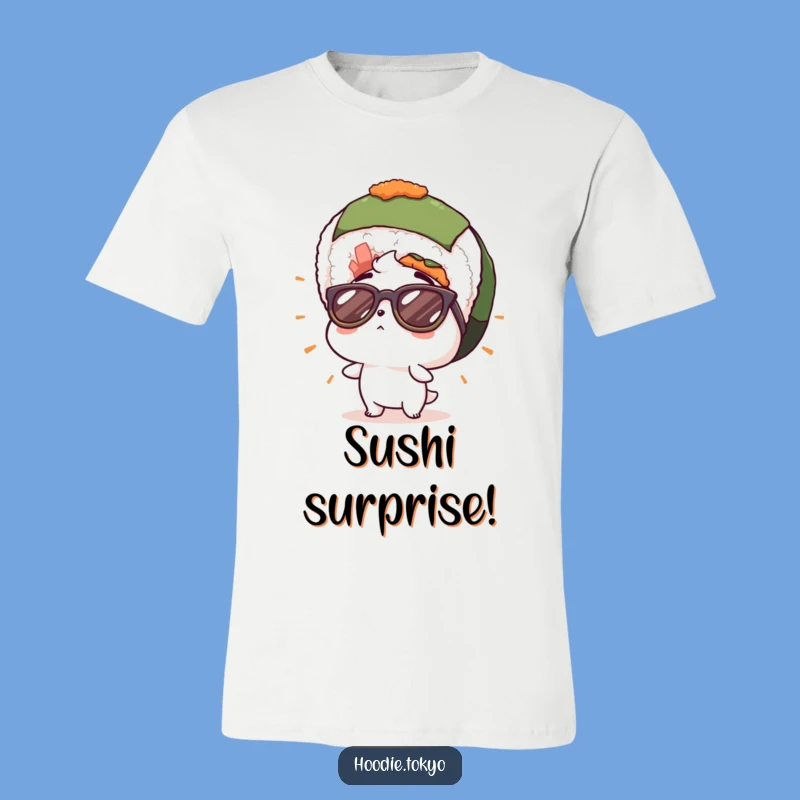 Cool Shades Sushi Shock Funny T-Shirt - Giant Roll Lover Tee