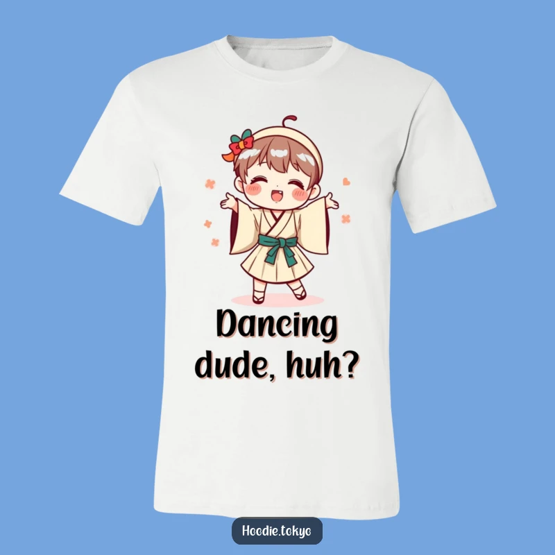 Funny Playful Japanese Character Dance T-Shirt, Traditional Outfit Fun