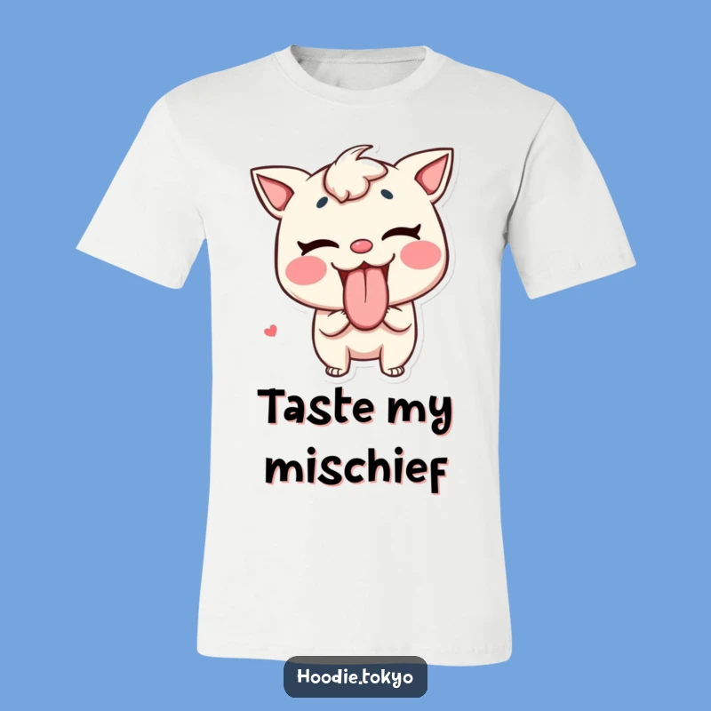 Funny Tongue Out T-Shirt: Mischievous Candy Character Tee, Playful Humorous Gift