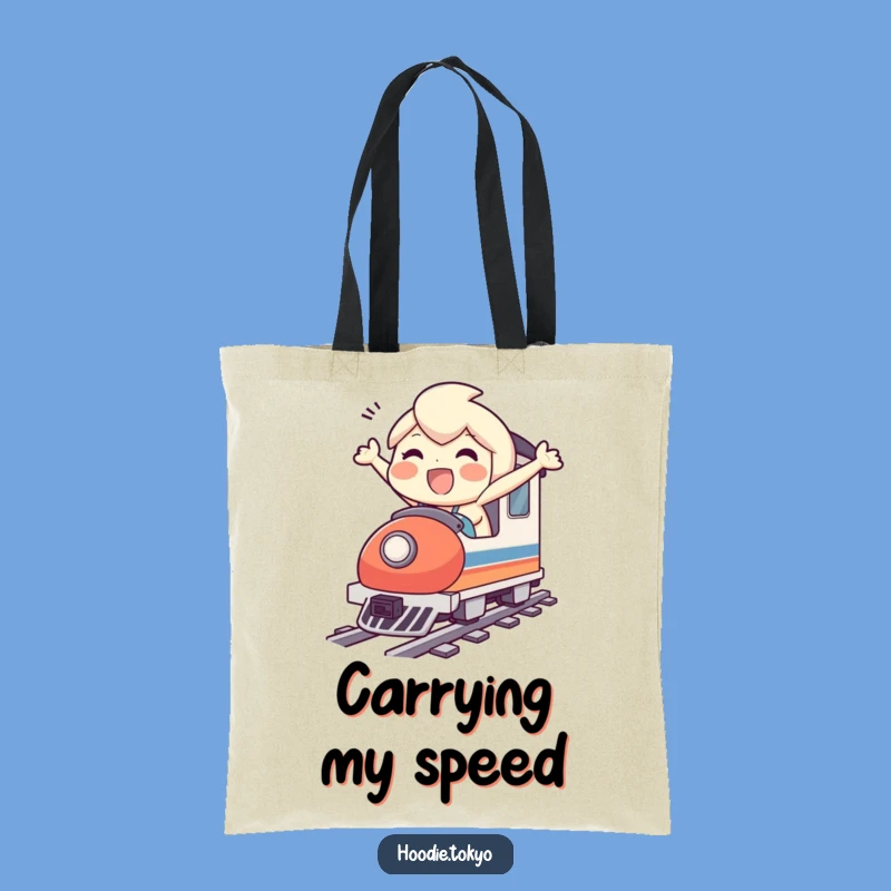 Funny Bullet Train Tote Bag - Happy Rider, Stylish & Practical Gift!