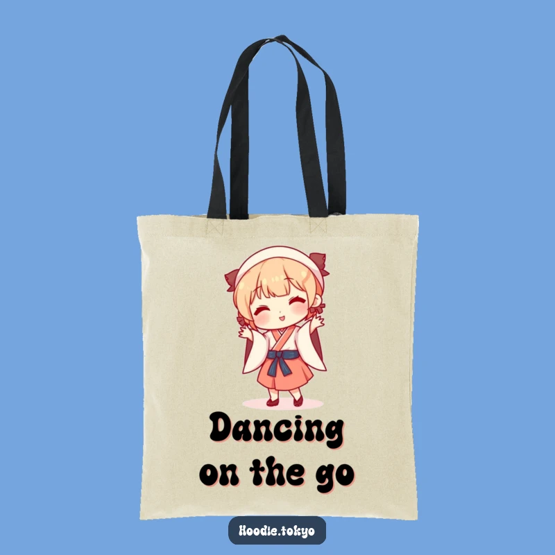 Funny Japanese Dance Tote Bag: Carry Playful Energy with Silly Character - Funny Gift