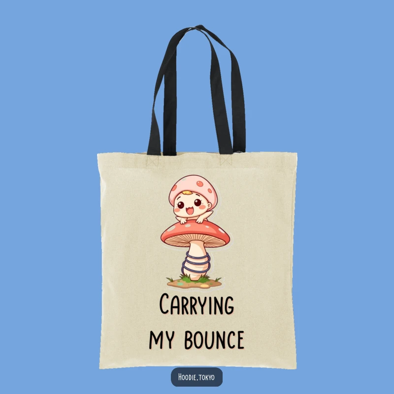 Funny Bouncing Mushroom Tote Bag - Carry Joy, Practical Funny Gift