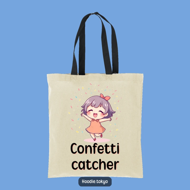 Funny Dancing Confetti Tote Bag: Festive Character Carryall, Chic Funny Gift