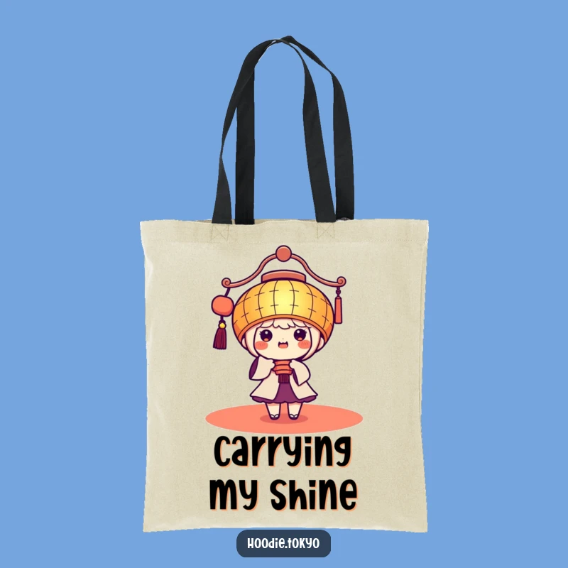 Funny Kawaii Lantern Tote Bag: Carry Your Brightness, Perfect Festive Gift