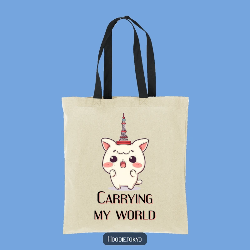 Funny Surprise Tokyo Tower Tote Bag: Travel Shock Carry-all, Unique Humorous Gift