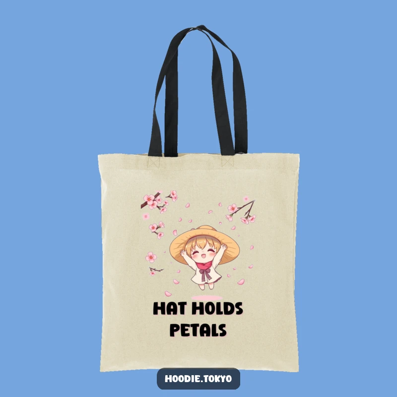 Kawaii Cherry Blossom Catcher Funny Tote Bag - Stylish Petal Haul Gift